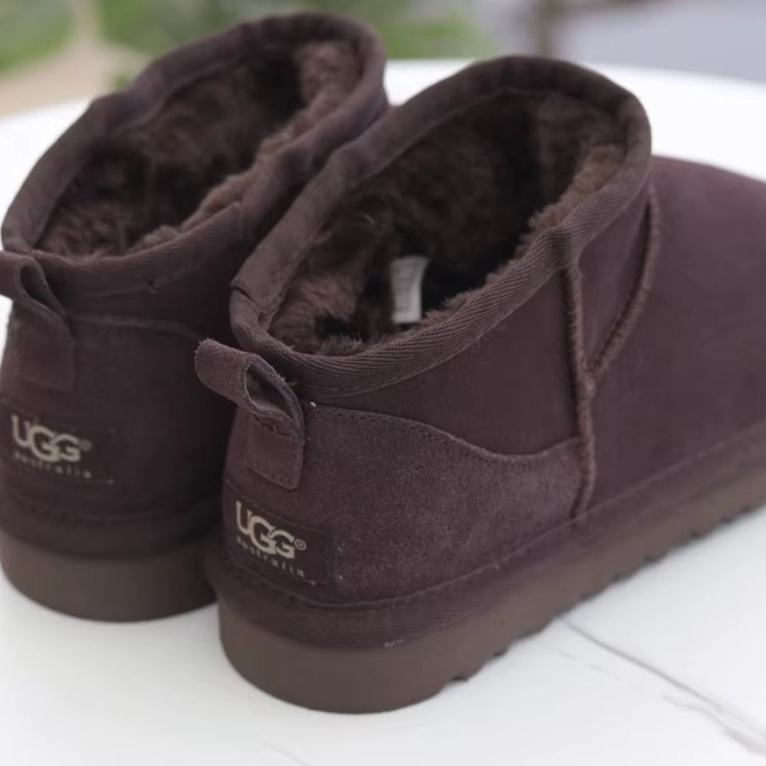 Bottines Hiver Femme Fourrées – Chaudes, Imperméables et Antidérapantes Podoways 35 DarkRed