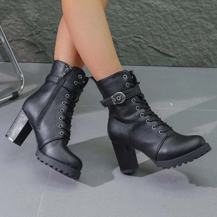 Bottines en cuir à lacets pour femme Podoways