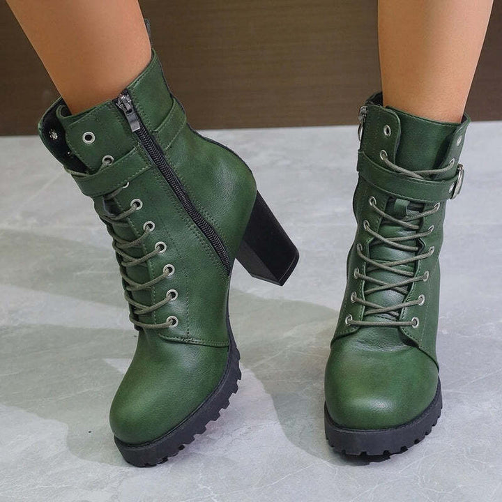 Bottines en cuir à lacets pour femme Podoways