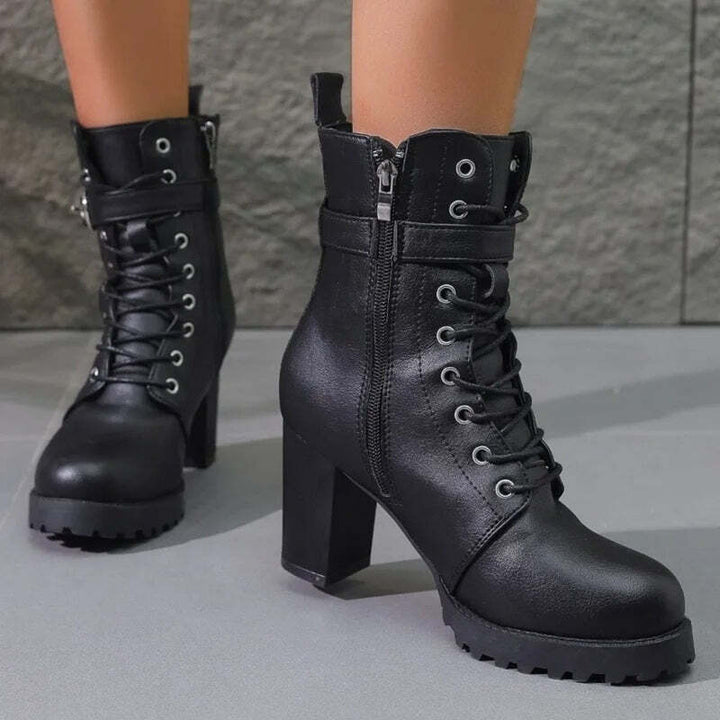 Bottines en cuir à lacets pour femme Podoways