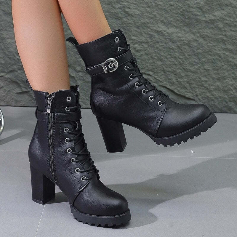 Bottines en cuir à lacets pour femme Podoways