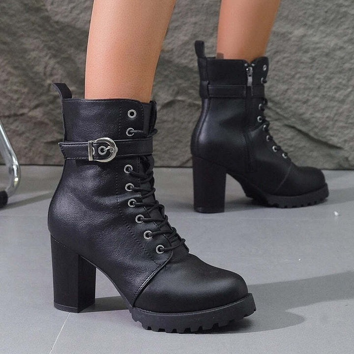Bottines en cuir à lacets pour femme Podoways