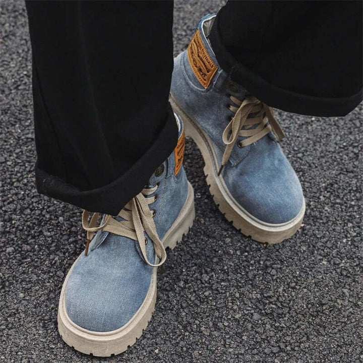 Bottines bleues effet jean Podoways