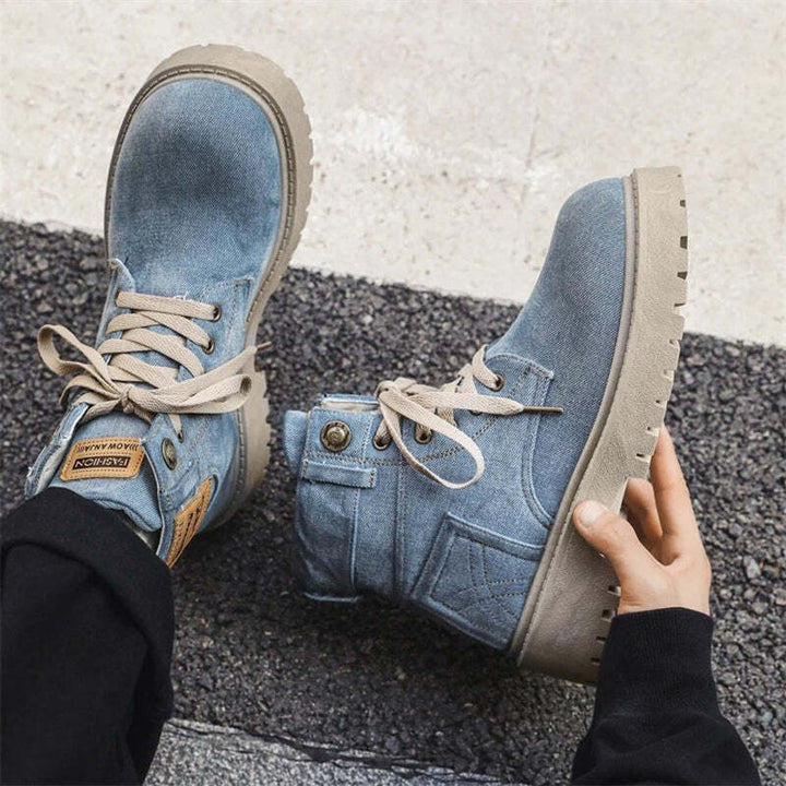 Bottines bleues effet jean Podoways