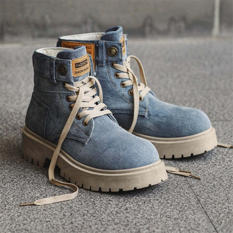 Bottines bleues effet jean Podoways