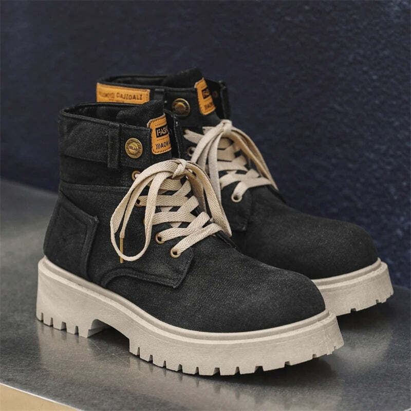 Bottines bleues effet jean Podoways
