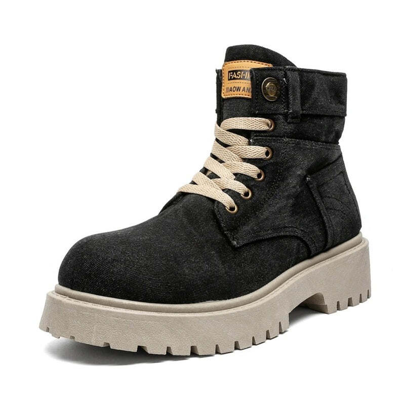 Bottines bleues effet jean Podoways 39 Black