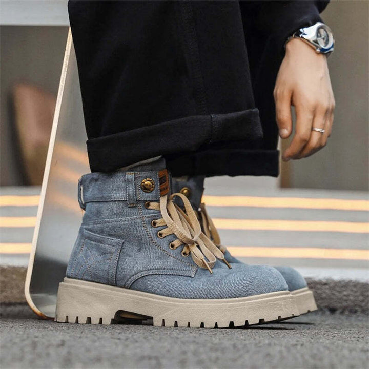Bottines bleues effet jean Podoways