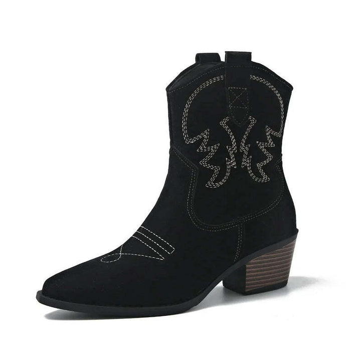 Bottines bout pointu petit talon Podoways 36 Black