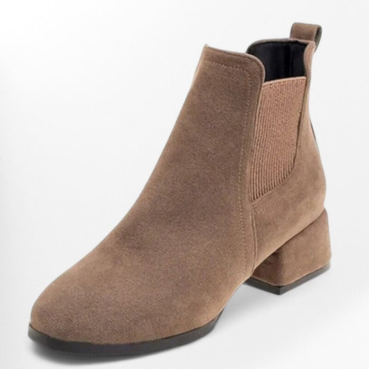 Bottines en cuir brossé coloris camel Podoways 35 Wheat