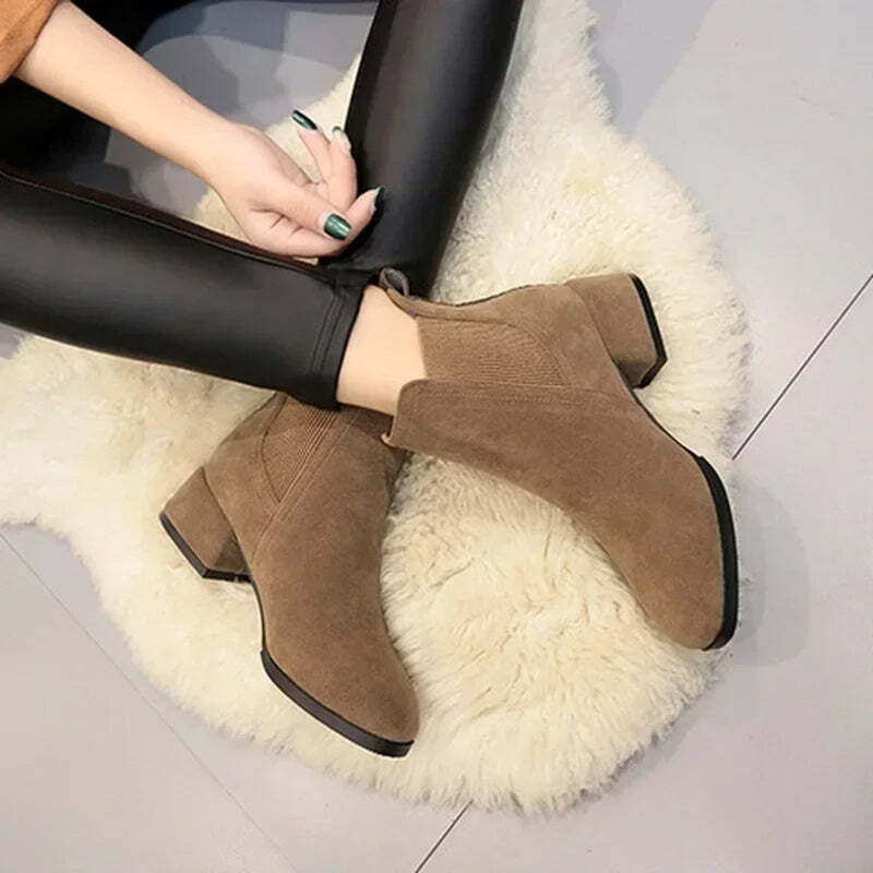 Bottines en cuir brossé coloris camel Podoways