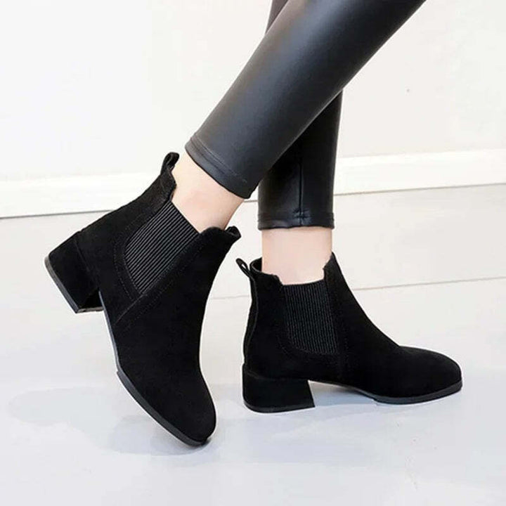 Bottines en cuir brossé coloris camel Podoways