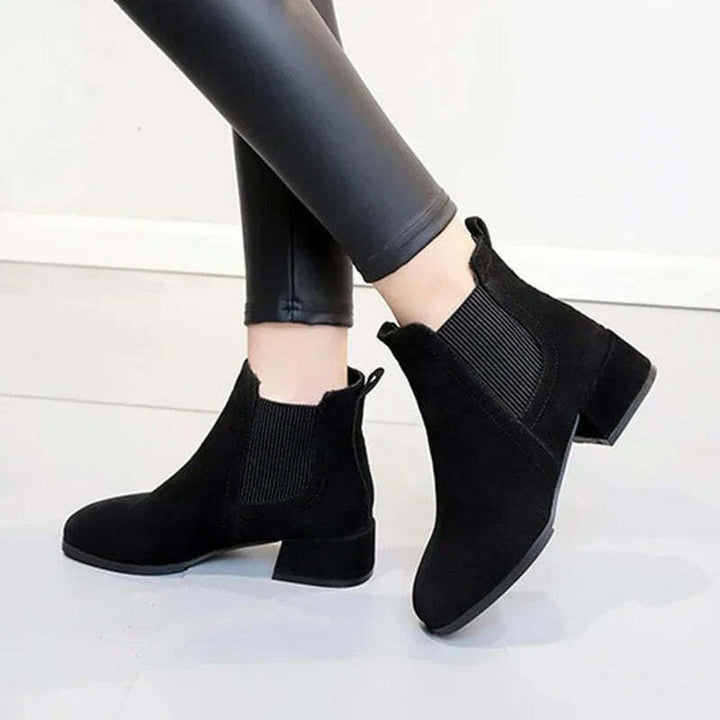 Bottines en cuir brossé coloris camel Podoways