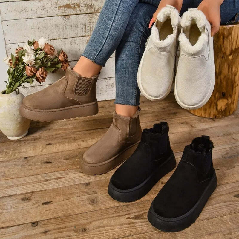 Bottines chaudes pour femme Podoways