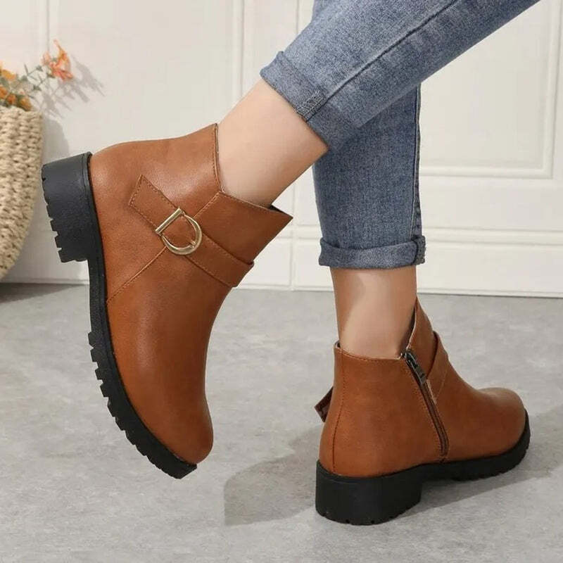 Bottines femme couleur chocolat au lait Podoways