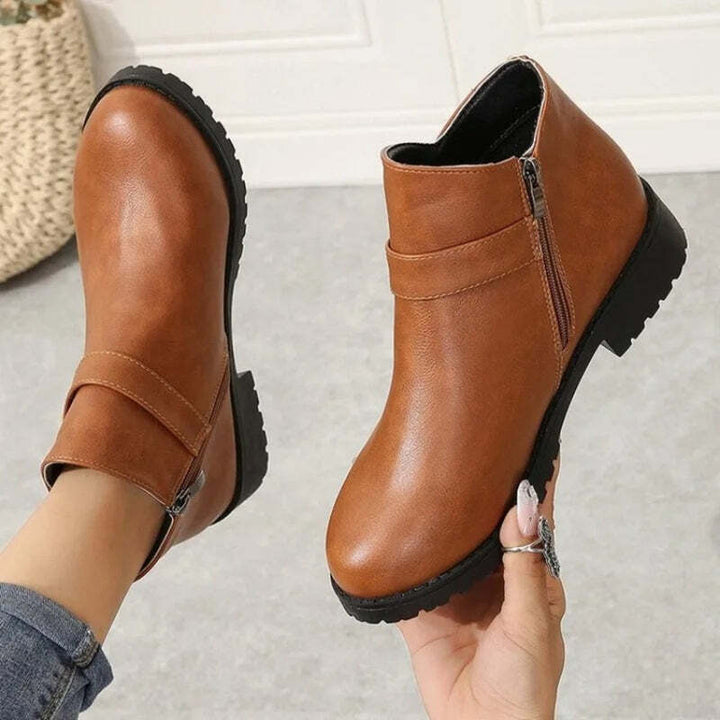 Bottines femme couleur chocolat au lait Podoways