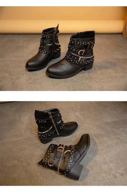Bottines femme avec clous décoratifs Podoways