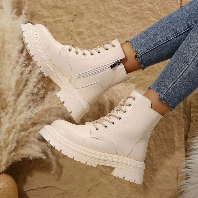 Bottines crème Podoways