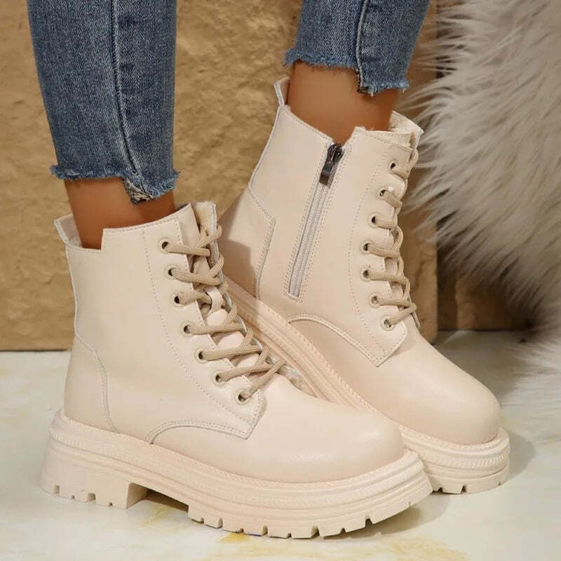 Bottines crème Podoways