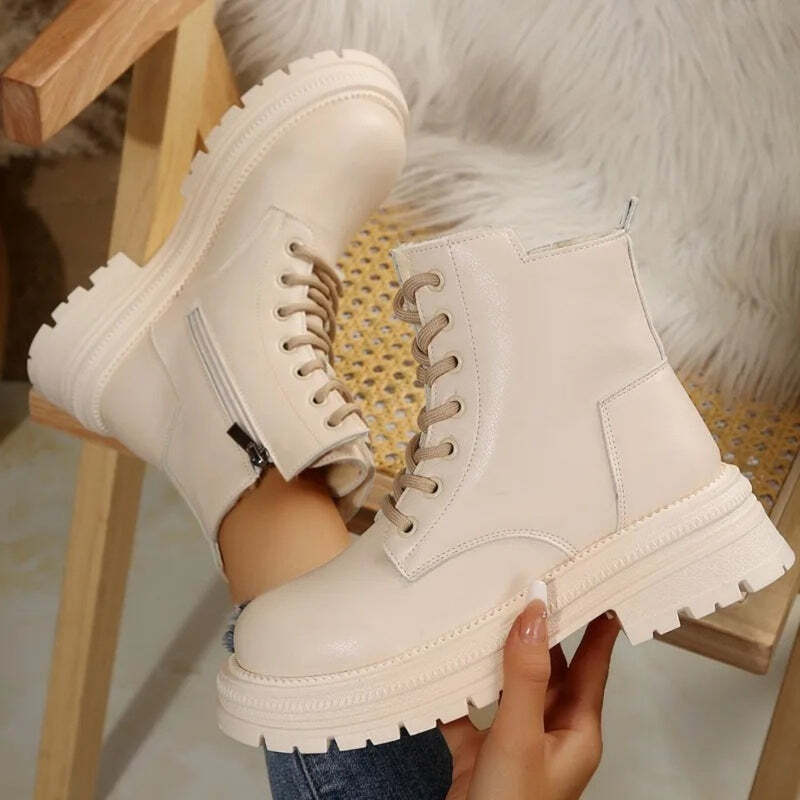 Bottines crème Podoways