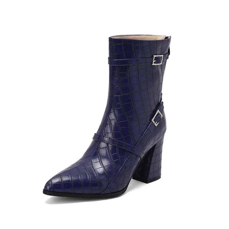Bottines croco femme Podoways 34 MidnightBlue