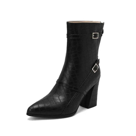 Bottines croco femme Podoways 34 Black