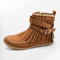 Charger l'image dans la visionneuse de la galerie, Bottines franges Podoways 35 Chocolate

