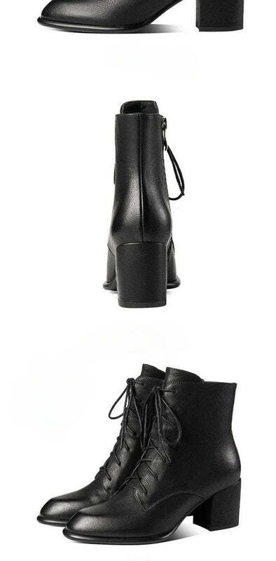 Bottines marron à lacets pour femme Podoways