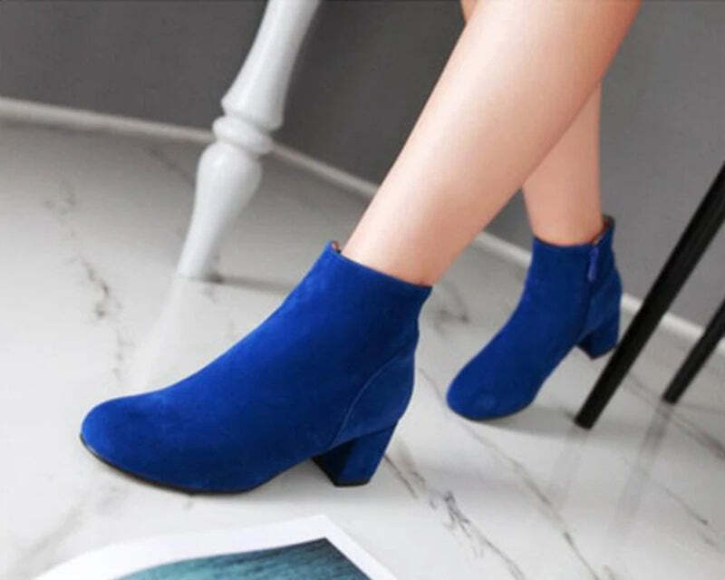 Bottines bleues pour femme Podoways