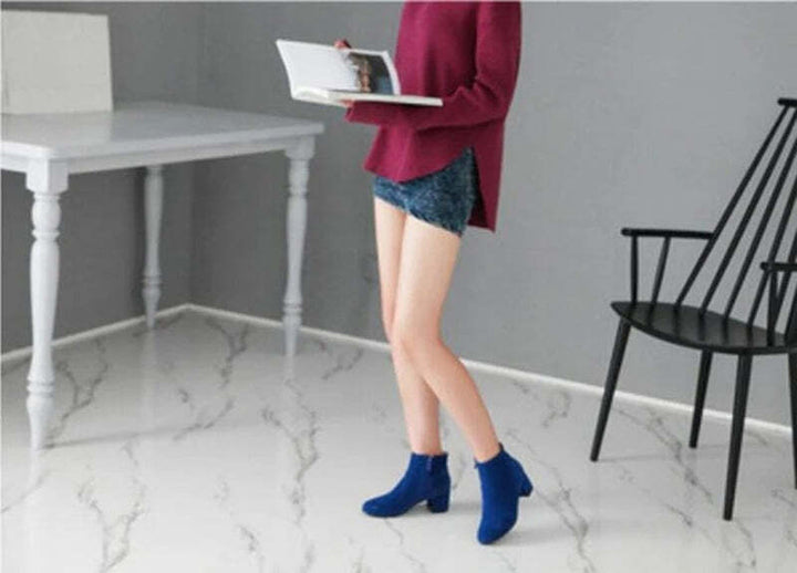 Bottines bleues pour femme Podoways