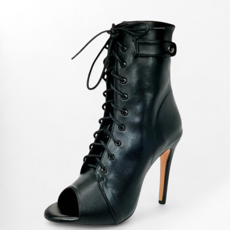 Bottines femme talon aiguille Podoways 34 Black