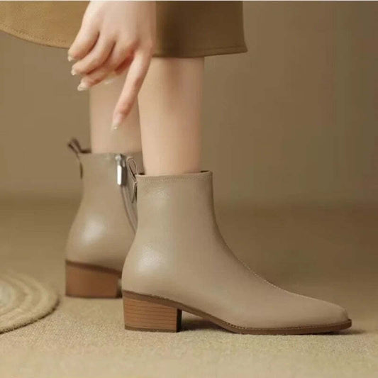 Bottines taupe pour femme Podoways 35 Wheat