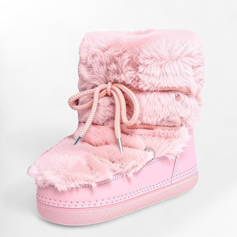 Bottines avec effet fourrure Podoways 35 Pink