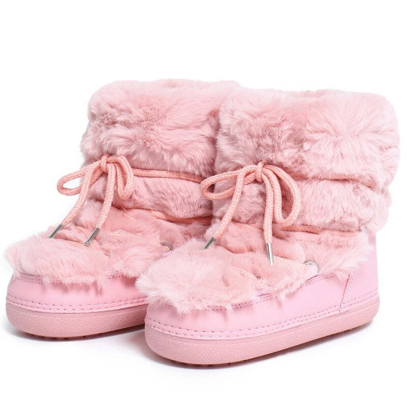 Bottines avec effet fourrure Podoways