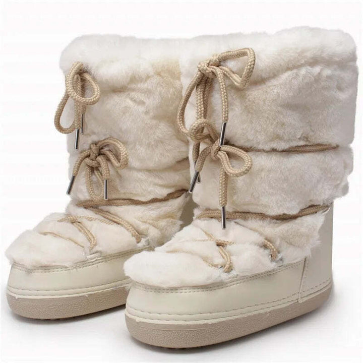 Bottines avec effet fourrure Podoways 35 Wheat