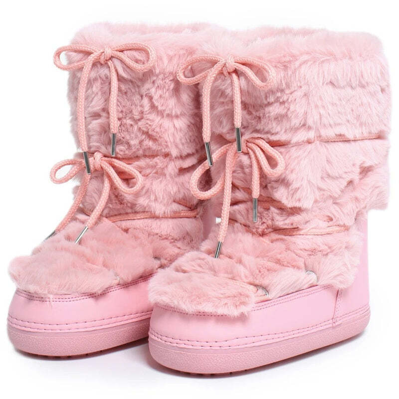 Bottines avec effet fourrure Podoways
