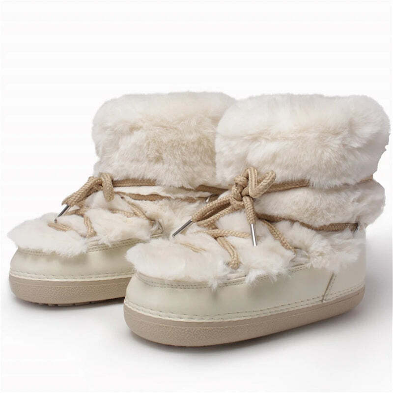Bottines avec effet fourrure Podoways