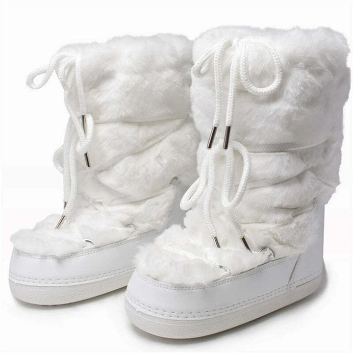 Bottines avec effet fourrure Podoways 35 Blanc