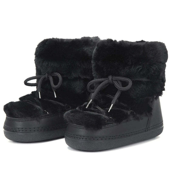 Bottines avec effet fourrure Podoways