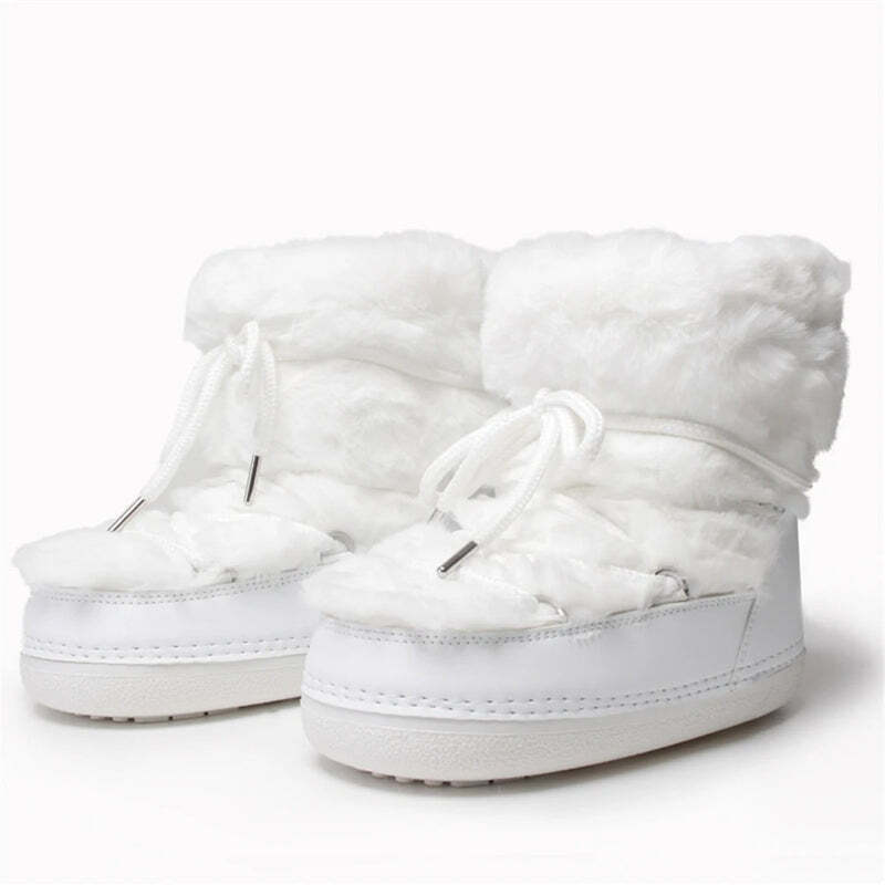 Bottines avec effet fourrure Podoways