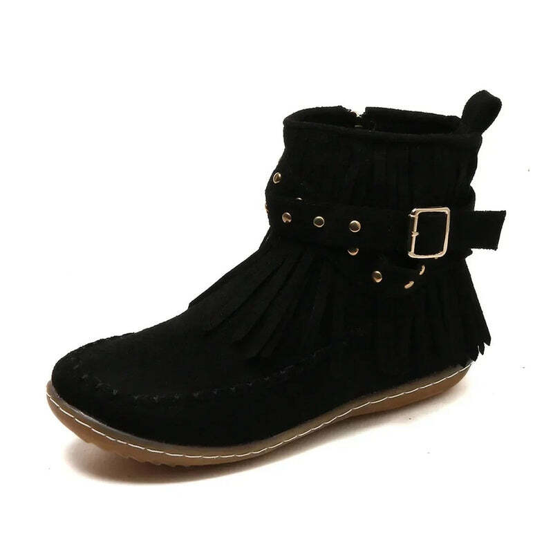 Bottines franges Podoways 35 Black