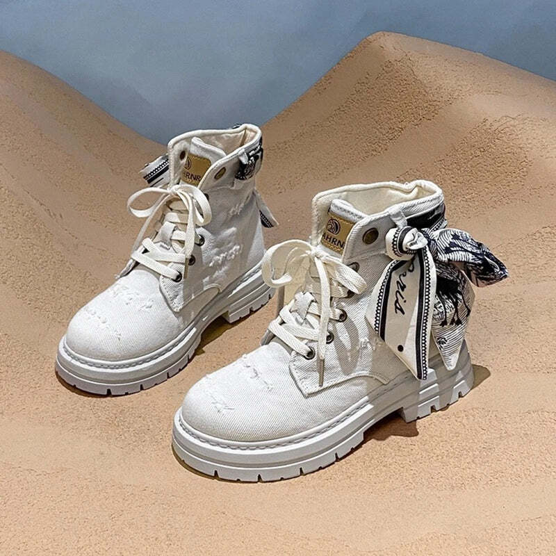 Bottines jean Podoways 35 Blanc