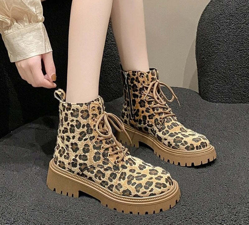 Bottines léopard Podoways