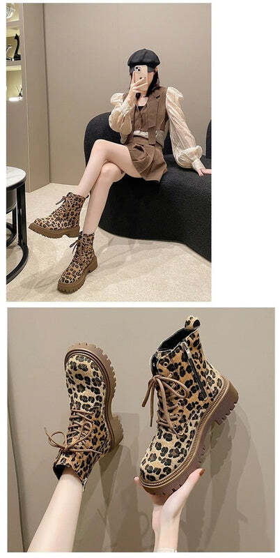 Bottines léopard Podoways