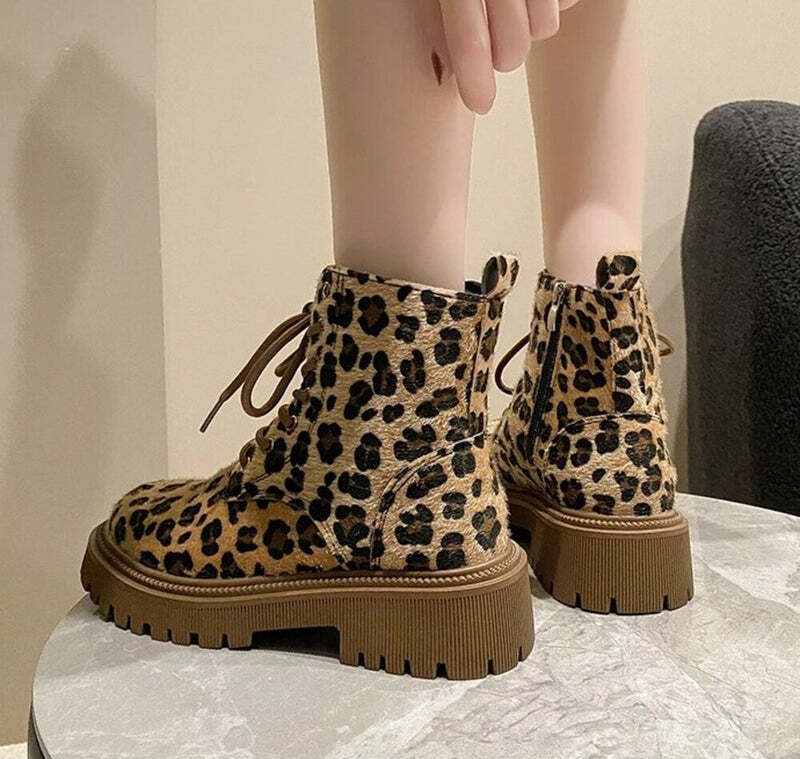 Bottines léopard Podoways