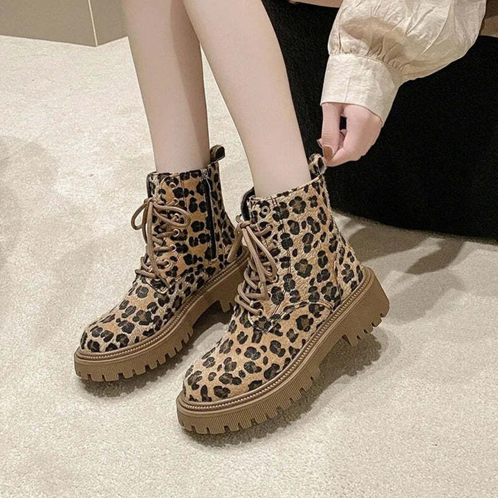 Bottines léopard Podoways