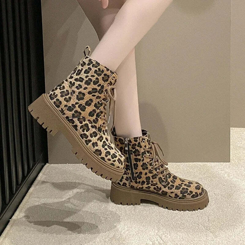 Bottines léopard Podoways