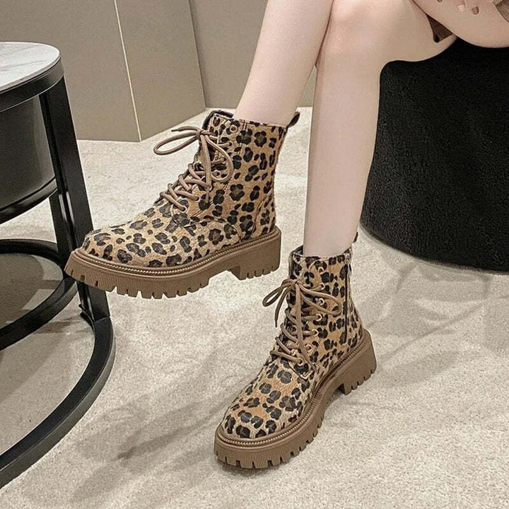 Bottines léopard Podoways