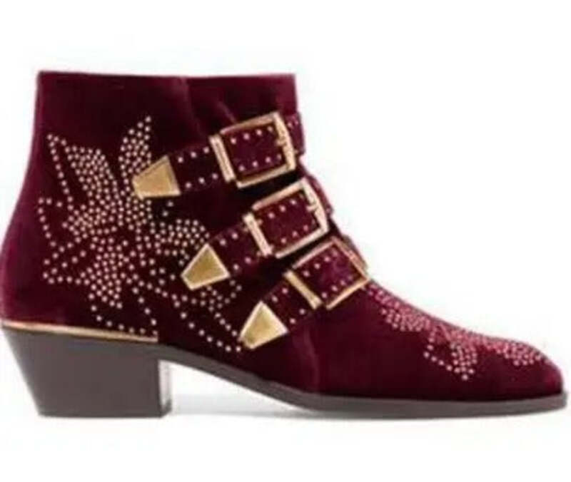 Bottines motard femme Podoways 35 DarkRed