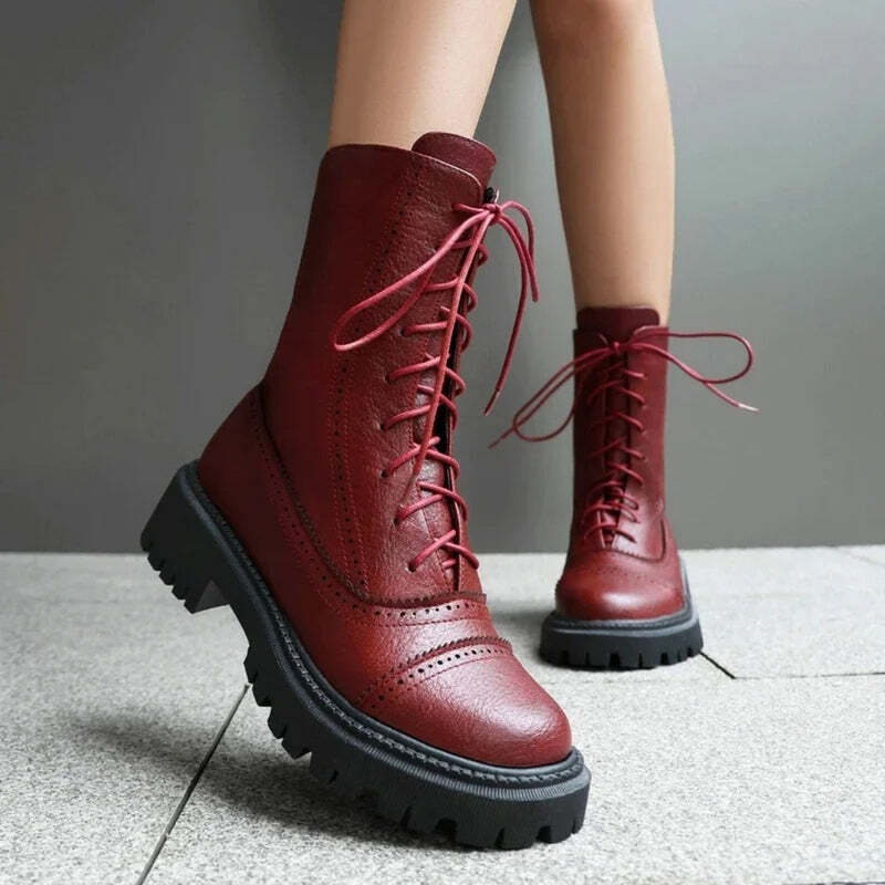 Bottines rouge bordeaux Podoways
